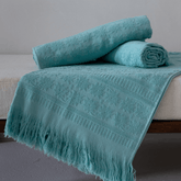Moroccan Bath Towel - Aqua